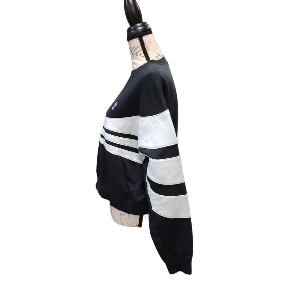 Adidas Originals Sewn Stripe Crop Sweater - Picture 12 of 15
